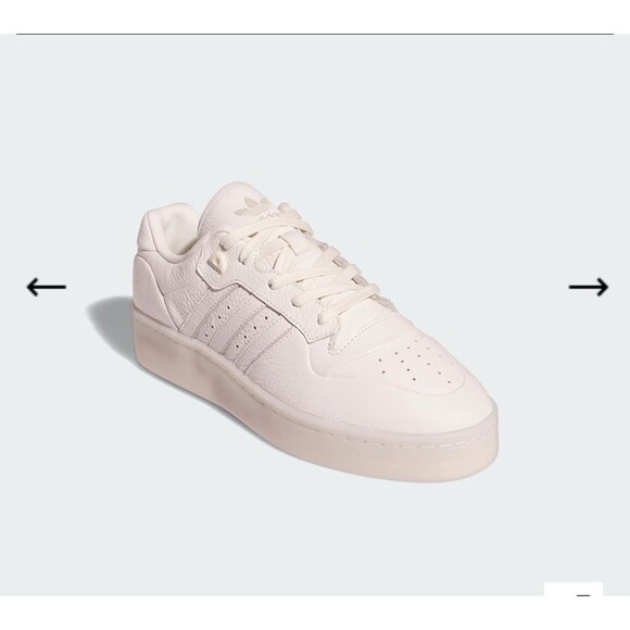 adidas Rivalry Lux Low Men's Cloud White/Ivory/Core Black Sneakers‎ Size 10